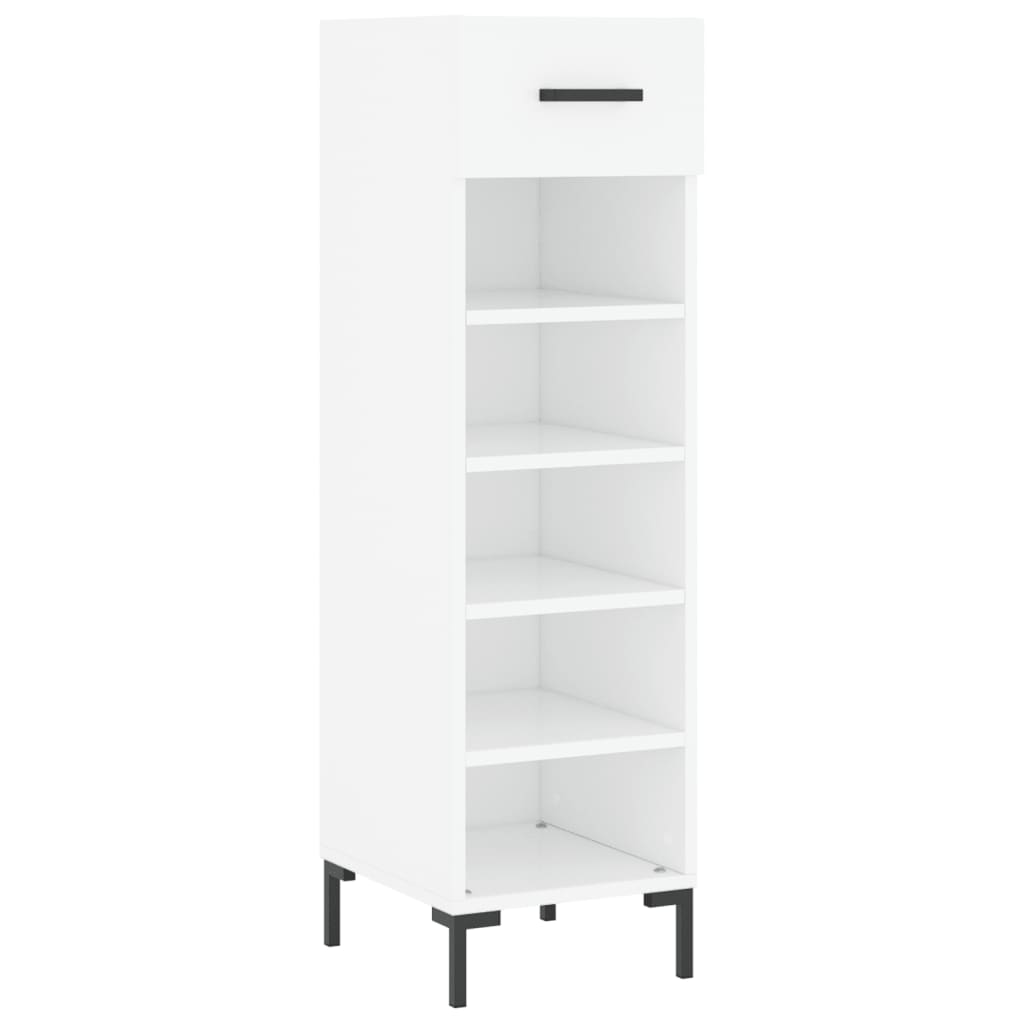 Scarpiera Bianca 30x35x105 cm in Legno Multistrato