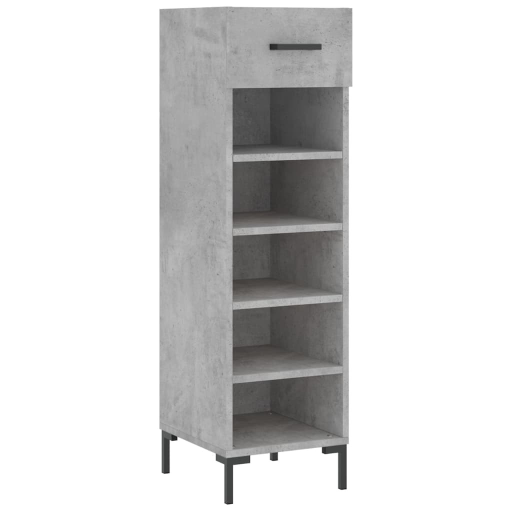 Scarpiera Grigio Cemento 30x35x105 cm in Legno Multistrato