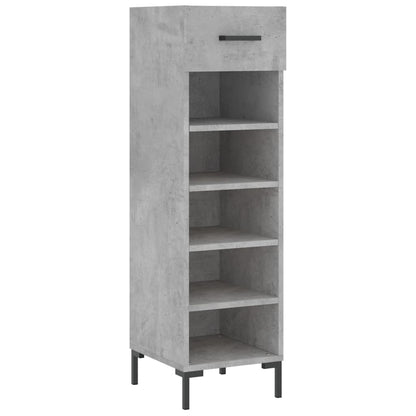 Scarpiera Grigio Cemento 30x35x105 cm in Legno Multistrato