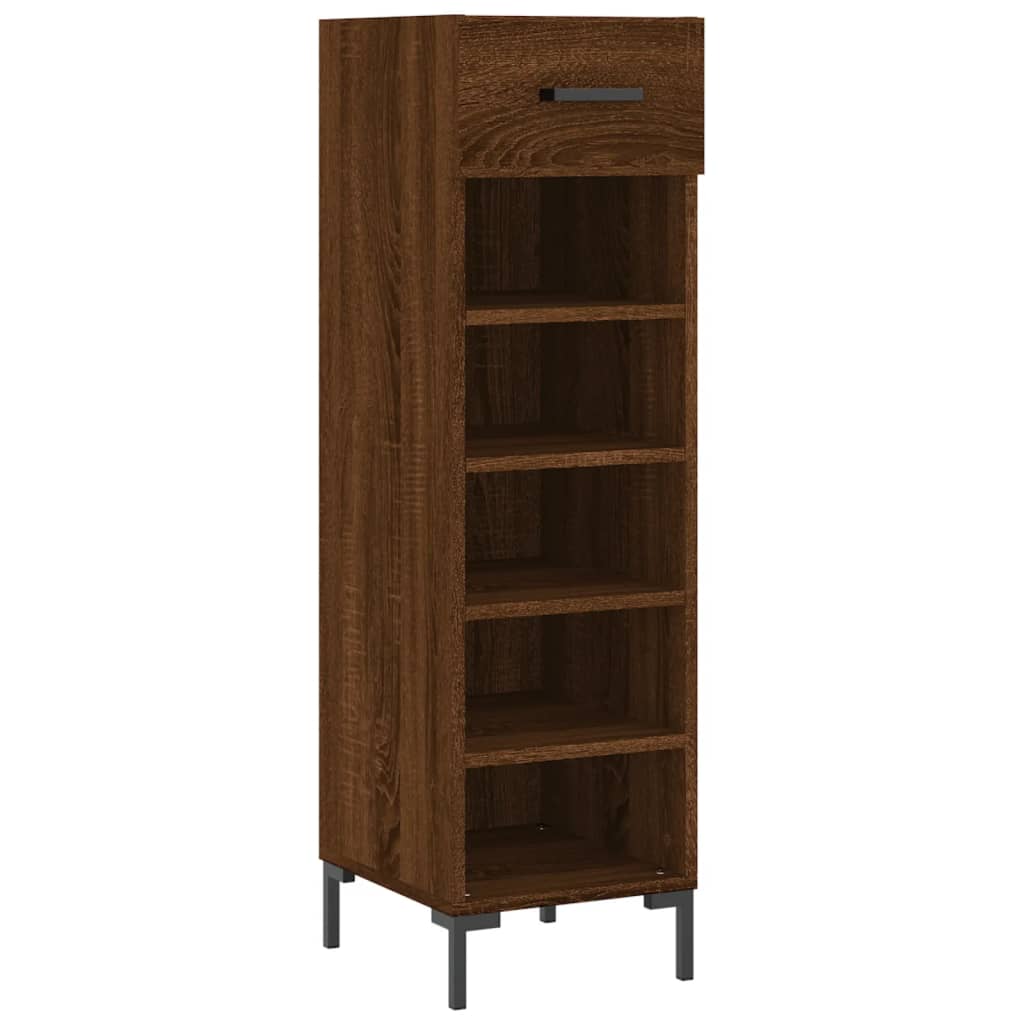 Scarpiera Rovere Marrone 30x35x105 cm in Legno Multistrato
