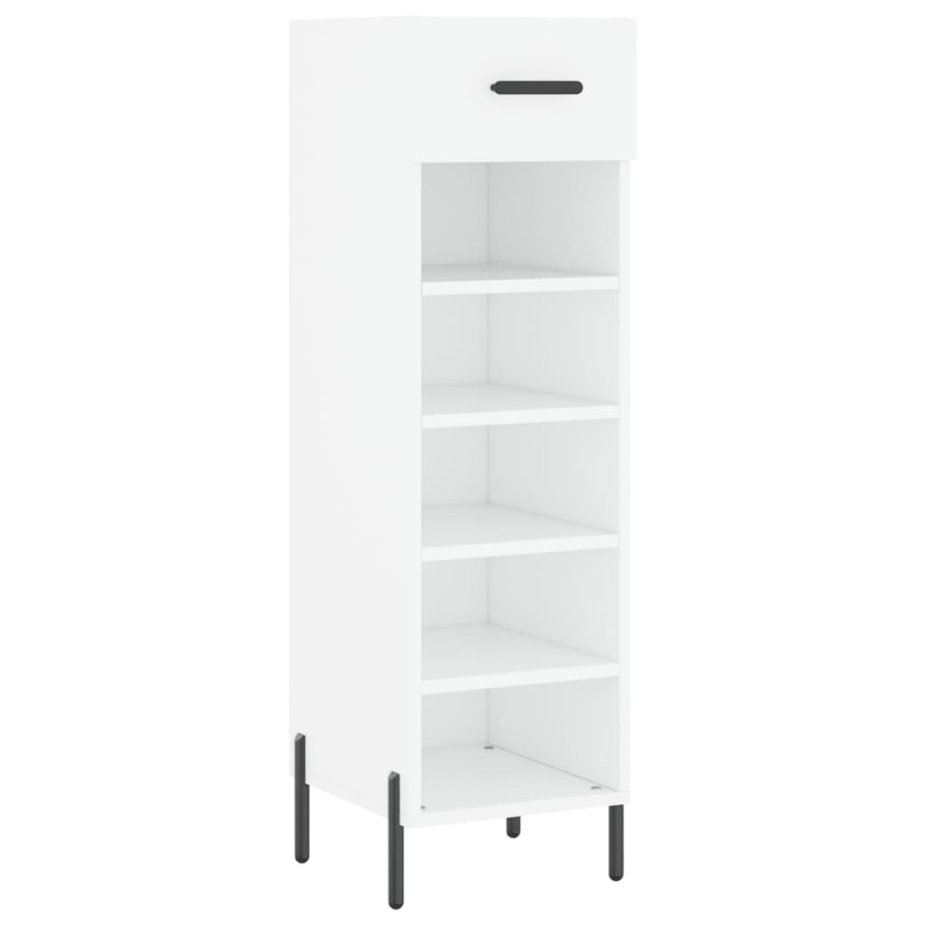 Scarpiera Bianca 30x35x105 cm in Legno Multistrato