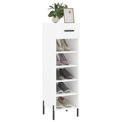 Scarpiera Bianca 30x35x105 cm in Legno Multistrato