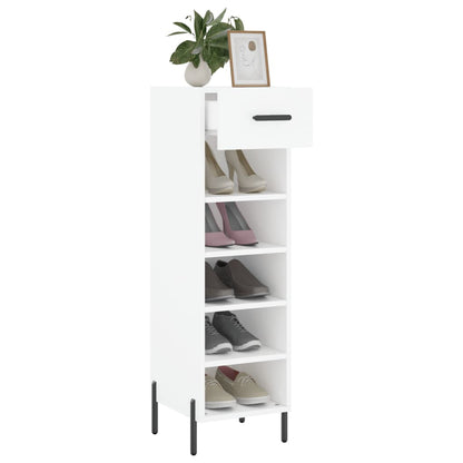 Scarpiera Bianca 30x35x105 cm in Legno Multistrato
