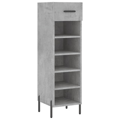 Scarpiera Grigio Cemento 30x35x105 cm in Legno Multistrato