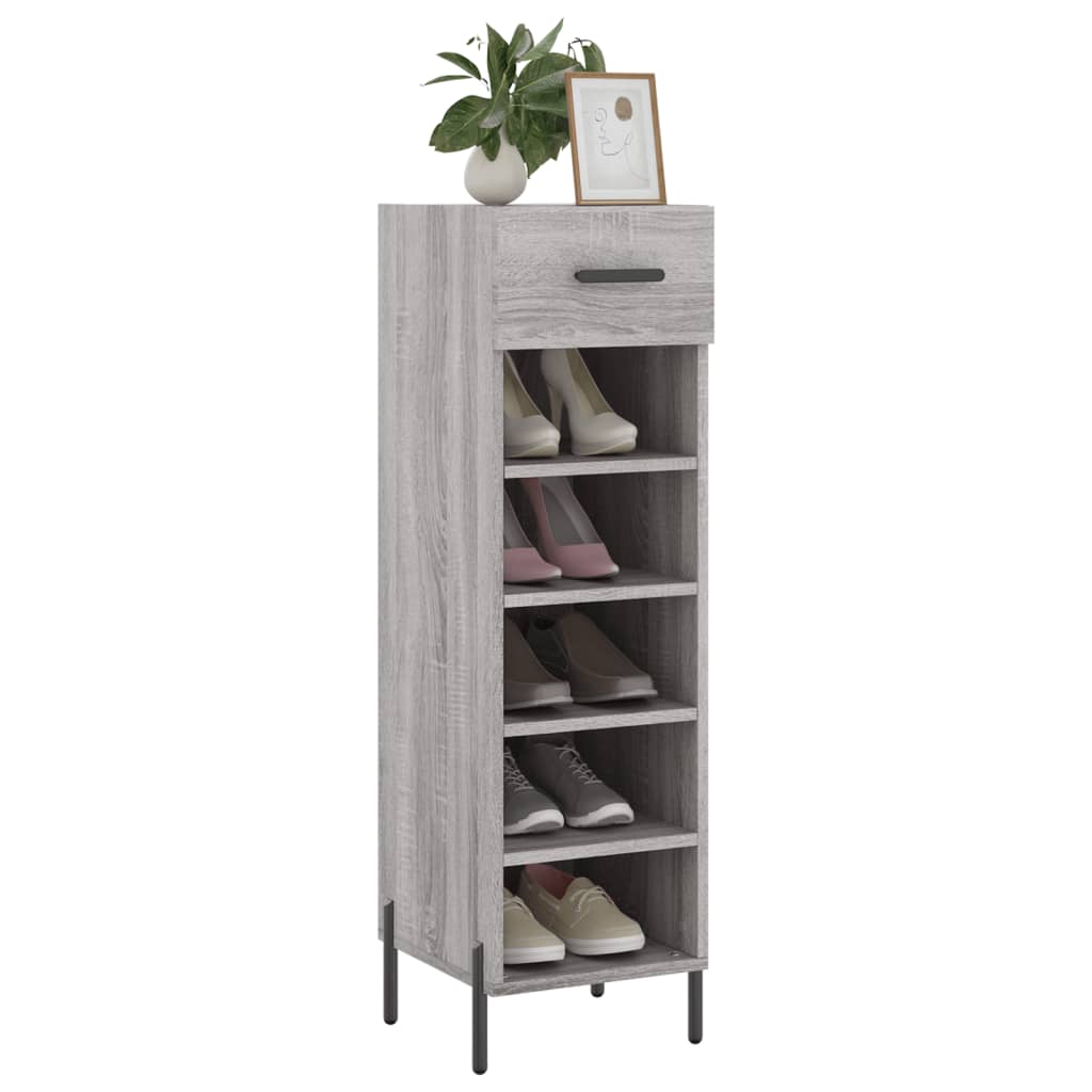 Scarpiera Grigio Sonoma 30x35x105 cm in Legno Multistrato
