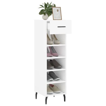 Scarpiera Bianca 30x35x105 cm in Legno Multistrato