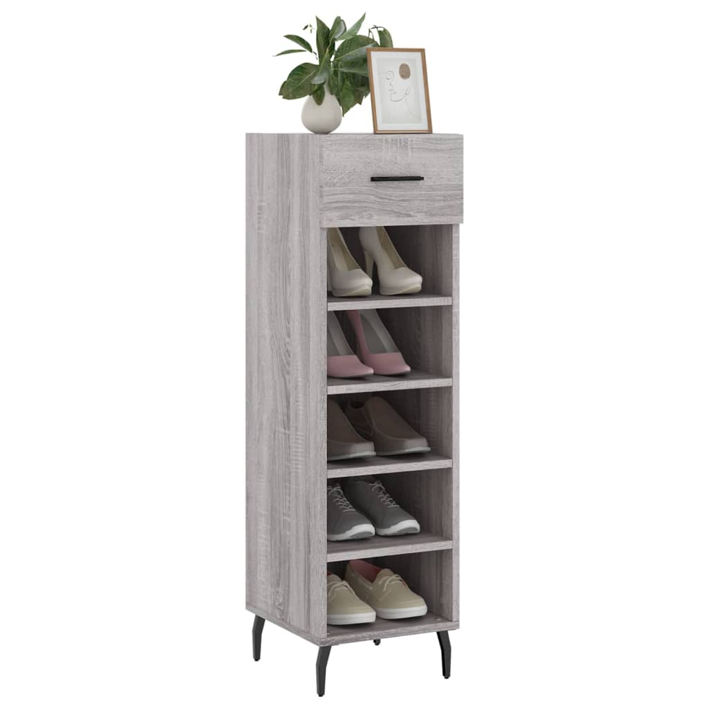 Scarpiera Grigio Sonoma 30x35x105 cm in Legno Multistrato
