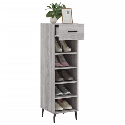 Scarpiera Grigio Sonoma 30x35x105 cm in Legno Multistrato