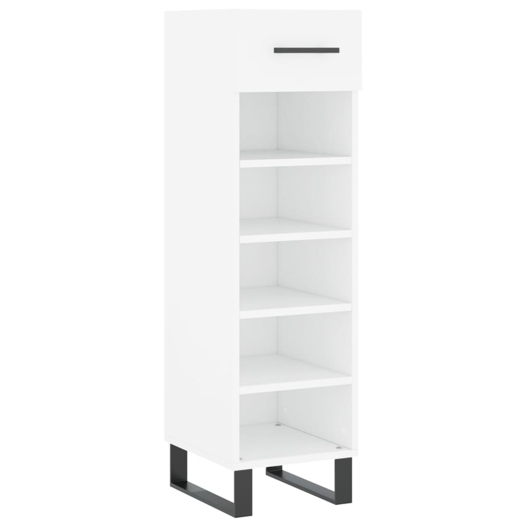 Scarpiera Bianca 30x35x105 cm in Legno Multistrato