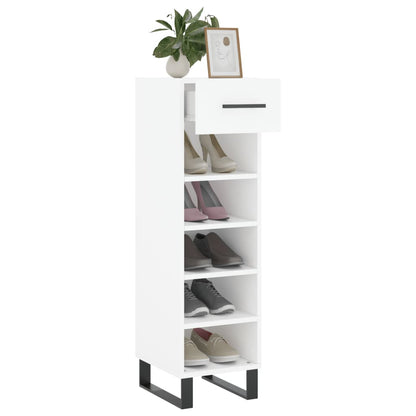 Scarpiera Bianca 30x35x105 cm in Legno Multistrato