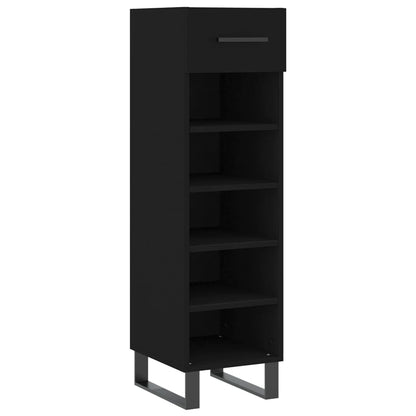 Scarpiera Nera 30x35x105 cm in Legno Multistrato