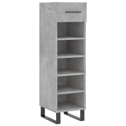 Scarpiera Grigio Cemento 30x35x105 cm in Legno Multistrato