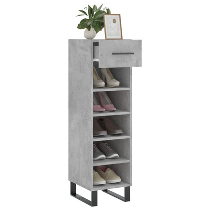 Scarpiera Grigio Cemento 30x35x105 cm in Legno Multistrato
