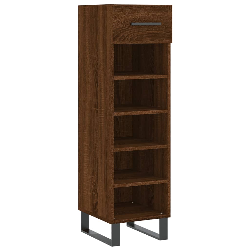 Scarpiera Rovere Marrone 30x35x105 cm in Legno Multistrato