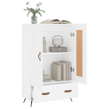 Credenza Bianca 69,5x31x115 cm in Legno Multistrato