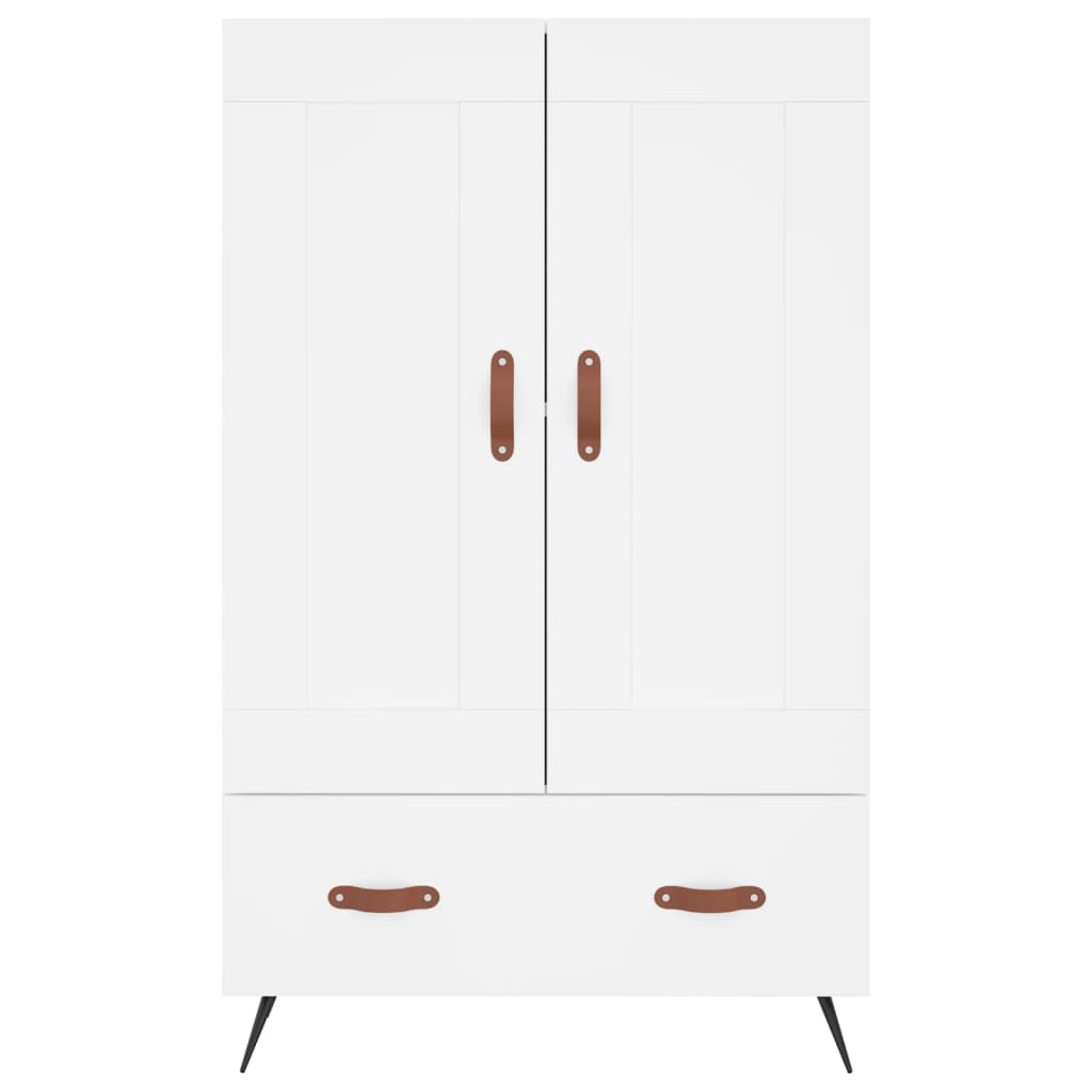 Credenza Bianca 69,5x31x115 cm in Legno Multistrato