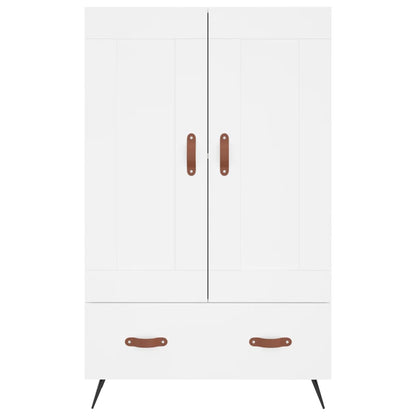 Credenza Bianca 69,5x31x115 cm in Legno Multistrato