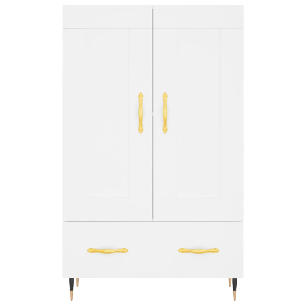 Credenza Bianca 69,5x31x115 cm in Legno Multistrato