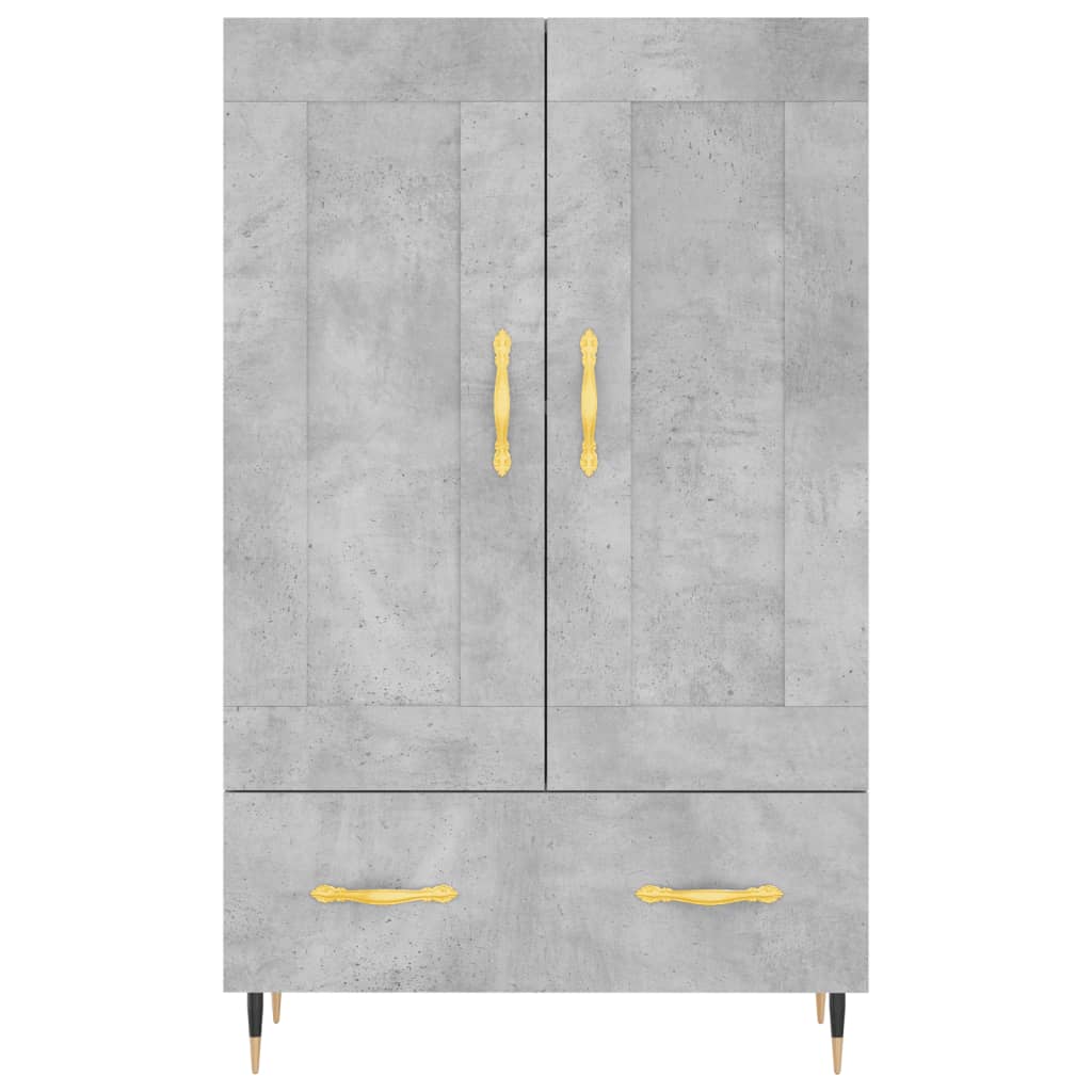 Credenza Grigio Cemento 69,5x31x115 cm in Legno Multistrato