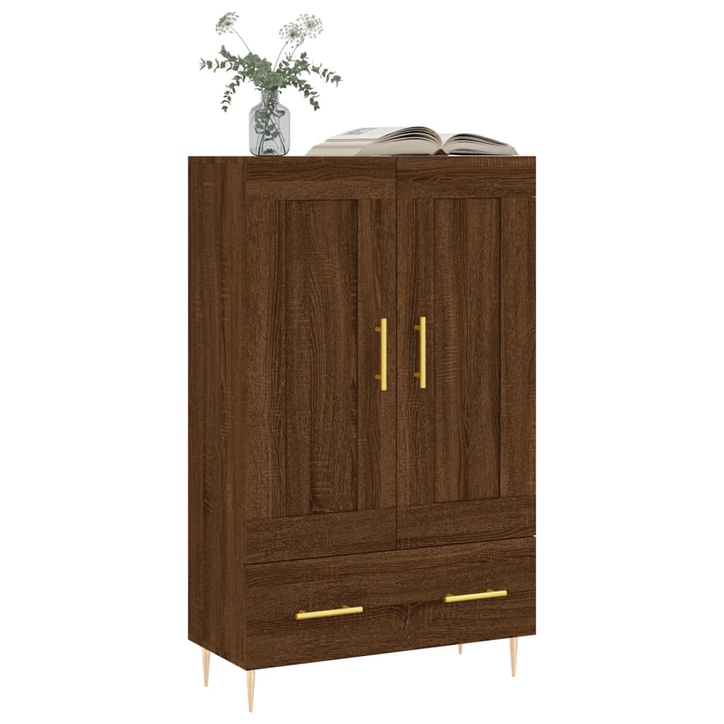 Credenza Rovere Marrone 69,5x31x115 cm in Legno Multistrato
