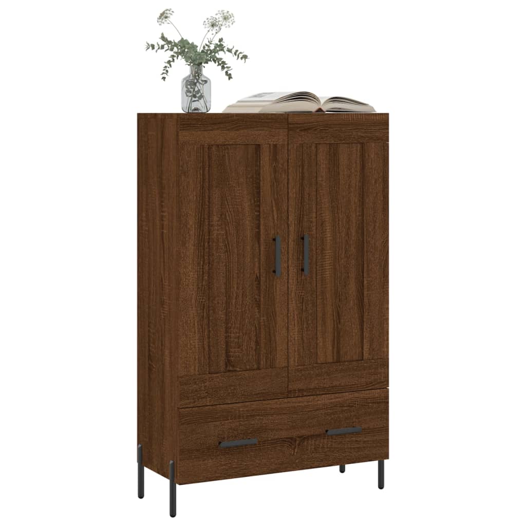 Credenza Rovere Marrone 69,5x31x115 cm in Legno Multistrato