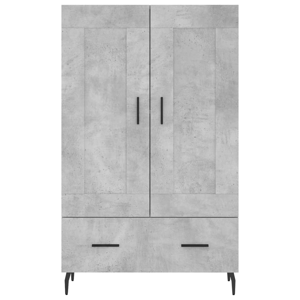 Credenza Grigio Cemento 69,5x31x115 cm in Legno Multistrato