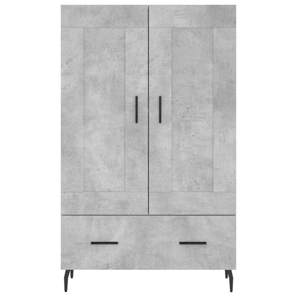 Credenza Grigio Cemento 69,5x31x115 cm in Legno Multistrato