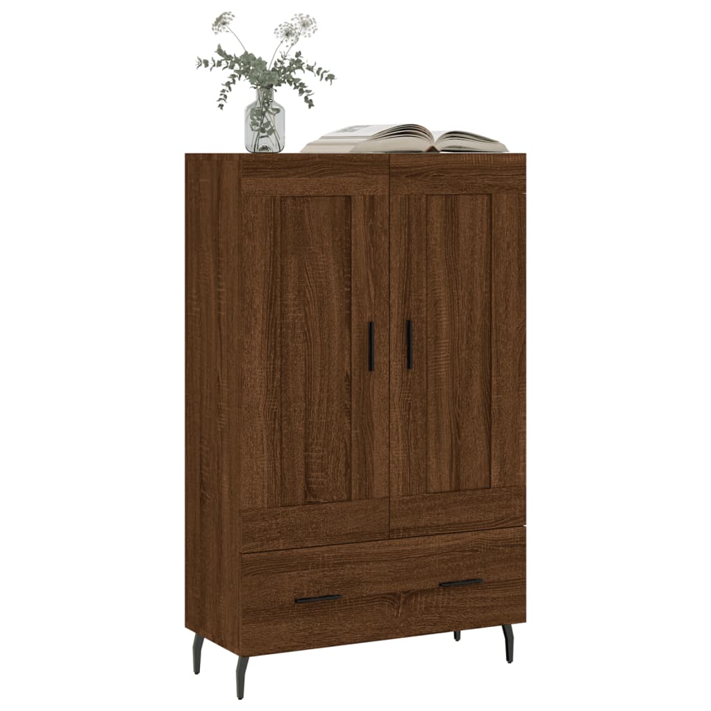 Credenza Rovere Marrone 69,5x31x115 cm in Legno Multistrato