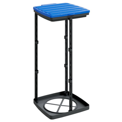 Porta Sacchi Spazzatura 2 pz Nero e Blu 60 L in PP