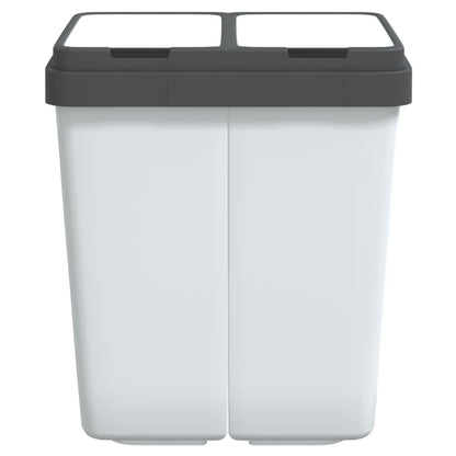 Cestino Doppio Bianco 2x25 L
