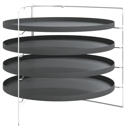 Teglie per Pizza 4 pz con Porta Teglie Ã˜ 28 cm in Acciaio