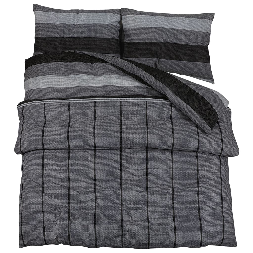 Set Copripiumino Grigio Scuro 240x220 cm in Cotone