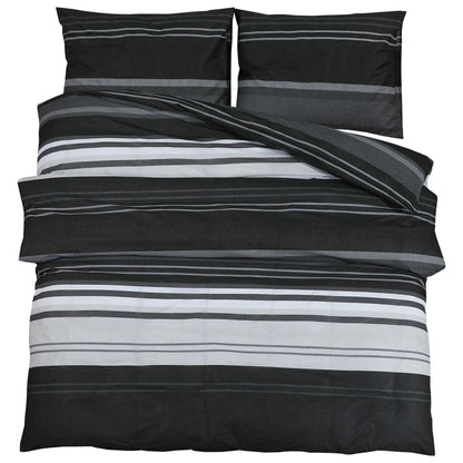 Set Copripiumino Nero e Bianco 135x200 cm in Cotone