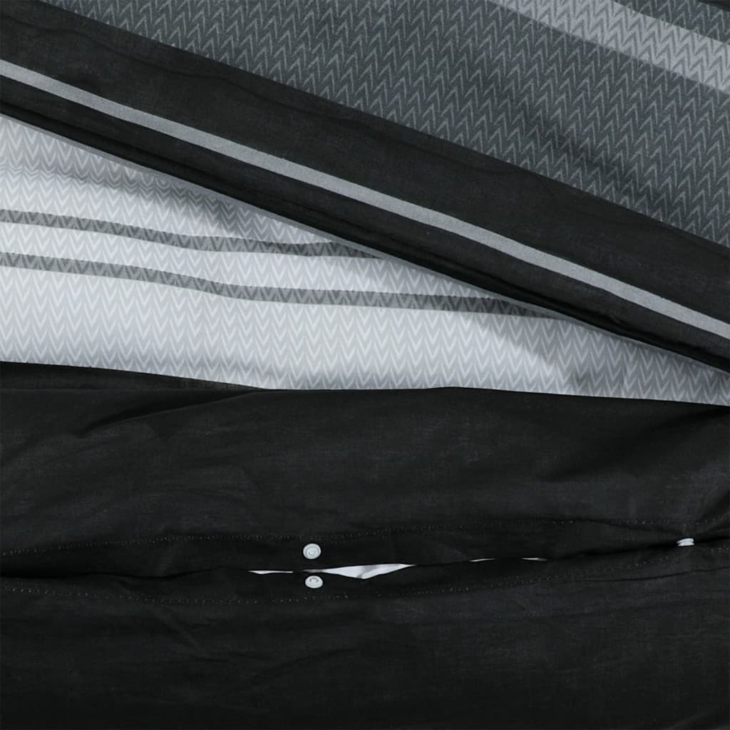 Set Copripiumino Nero e Bianco 135x200 cm in Cotone