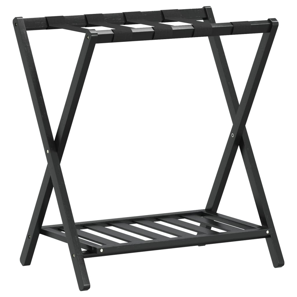 Portabagagli Nero 68x38x58 cm in BambÃ¹