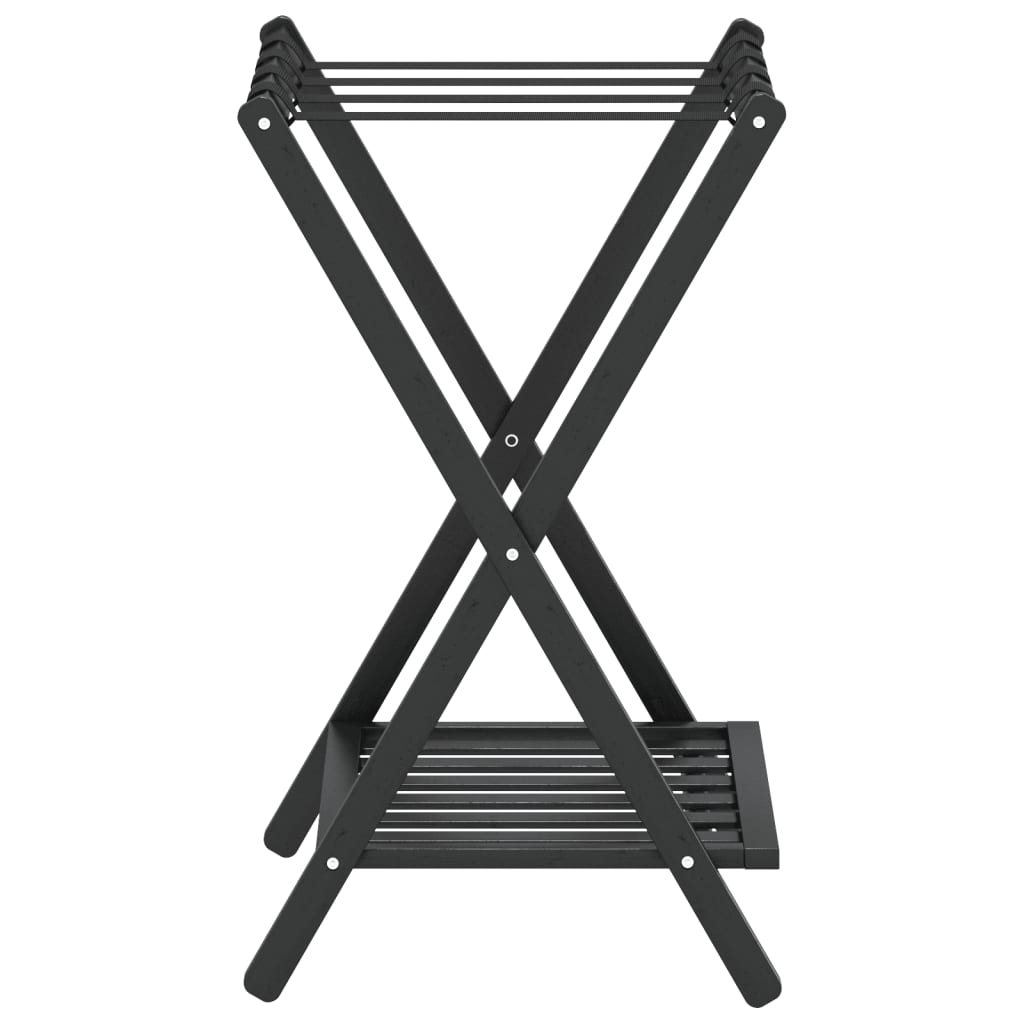 Portabagagli Nero 68x38x58 cm in BambÃ¹
