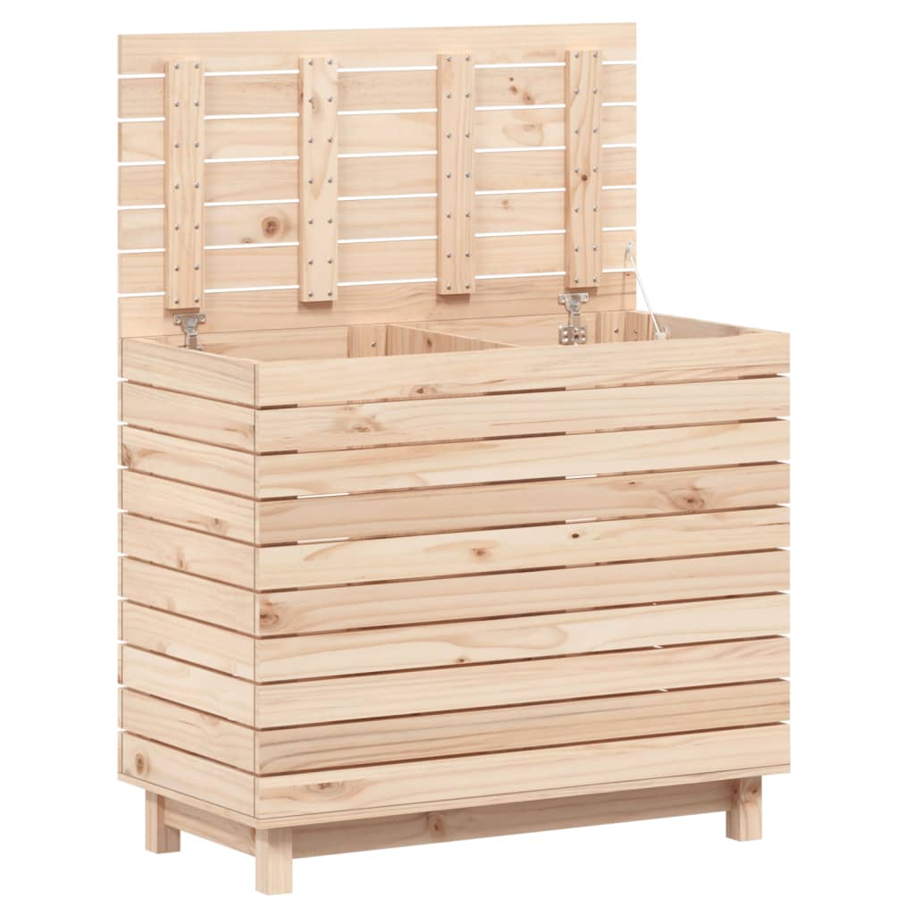 Cesto per Bucato 88,5x44x76 cm Legno Massello Pino