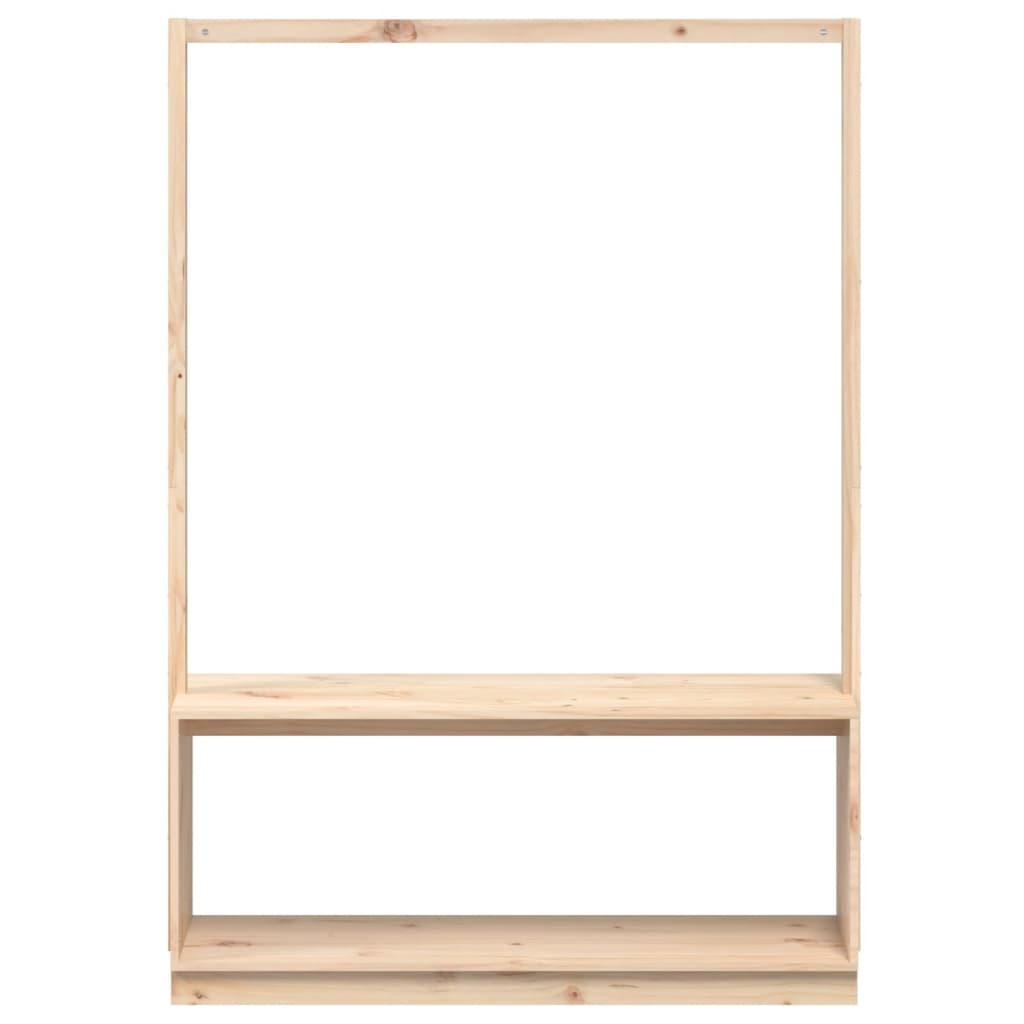 Appendiabiti con Porta Scarpe 113x40x157,5 cm Massello Pino