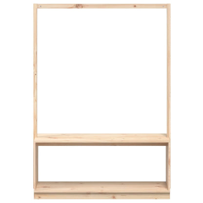 Appendiabiti con Porta Scarpe 113x40x157,5 cm Massello Pino
