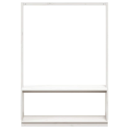 Appendiabiti Porta Scarpe Bianco 113x40x157,5 cm Massello Pino