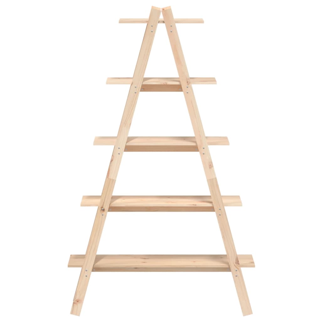 Scaffale 5 Ripiani a Forma di A 110x40x180,5 cm Massello Pino