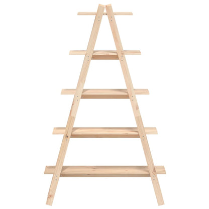 Scaffale 5 Ripiani a Forma di A 110x40x180,5 cm Massello Pino