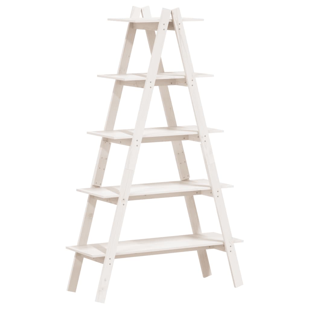 Scaffale 5 Ripiani a Forma di A 110x40x180,5 cm Massello Pino