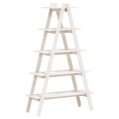 Scaffale 5 Ripiani a Forma di A 110x40x180,5 cm Massello Pino