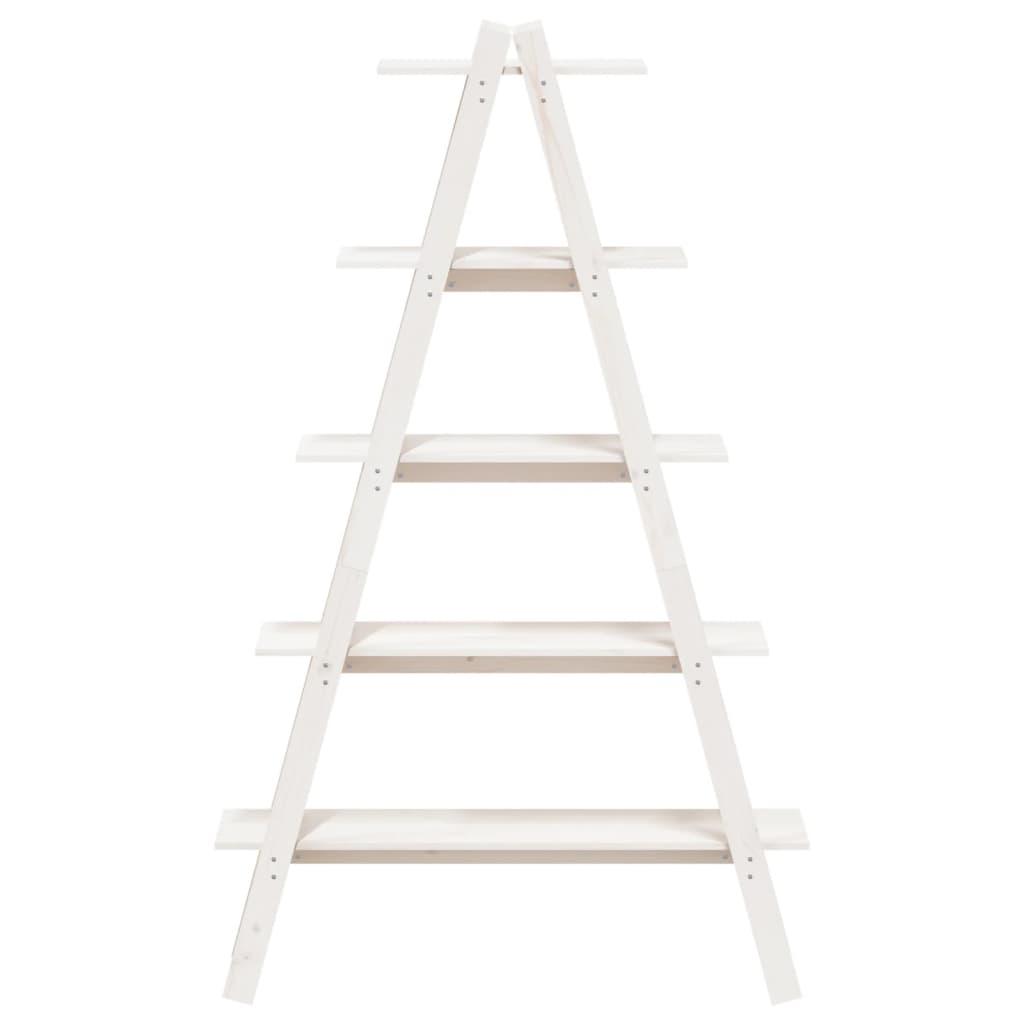 Scaffale 5 Ripiani a Forma di A 110x40x180,5 cm Massello Pino