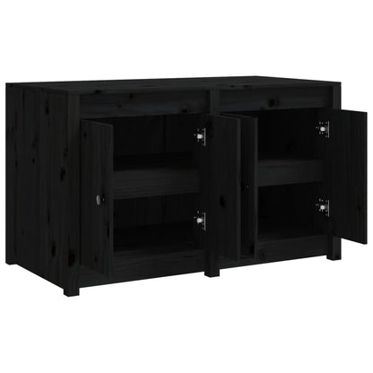 Mobile da Cucina da Esterno Nero 106x55x64 cm Legno Massello di Pino