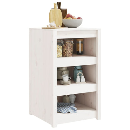 Mobile da Cucina da Esterno Bianco 55x55x92 cm Legno Massello di Pino
