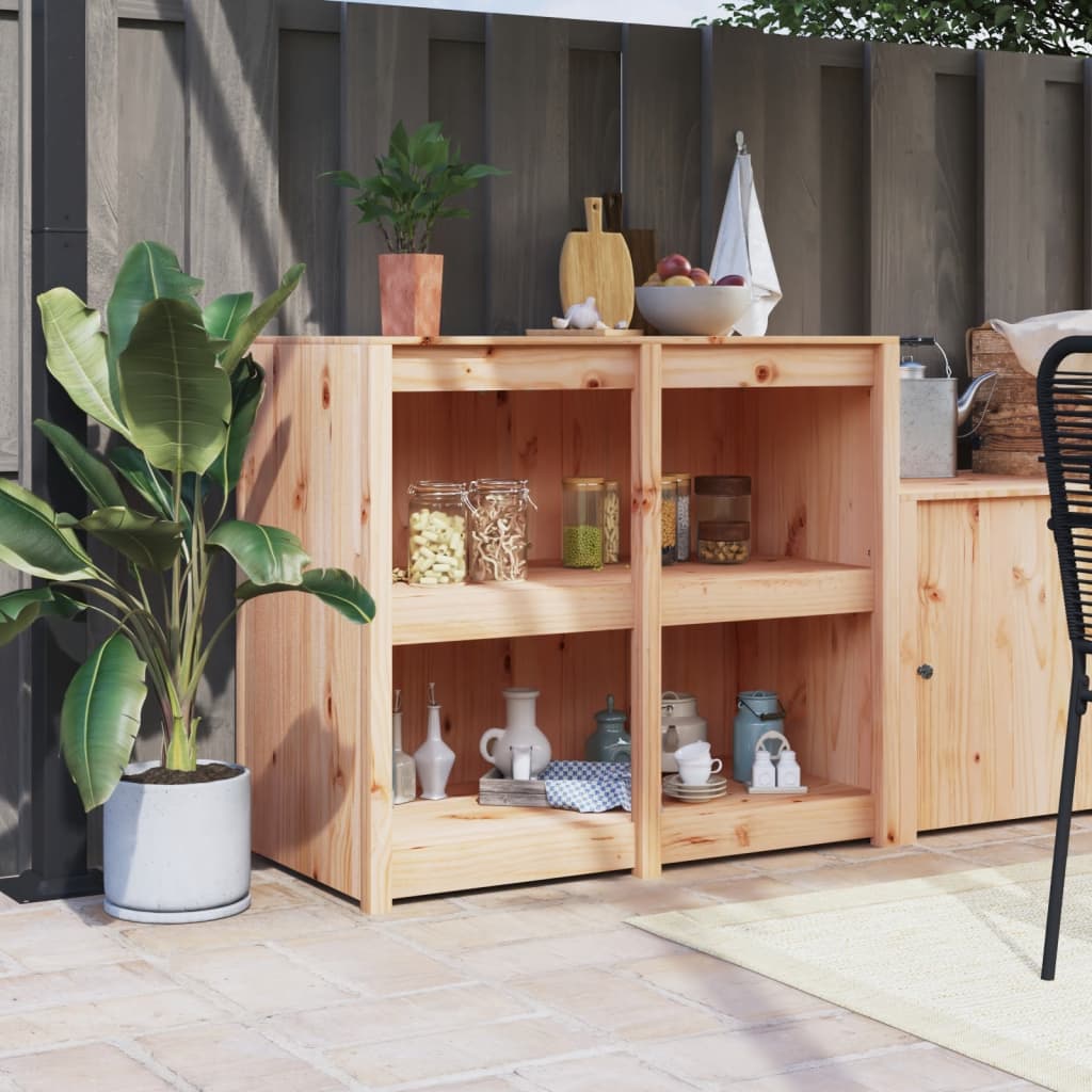 Mobile da Cucina da Esterno MEPPEL 106x55x92 cm Legno Massello di Pino