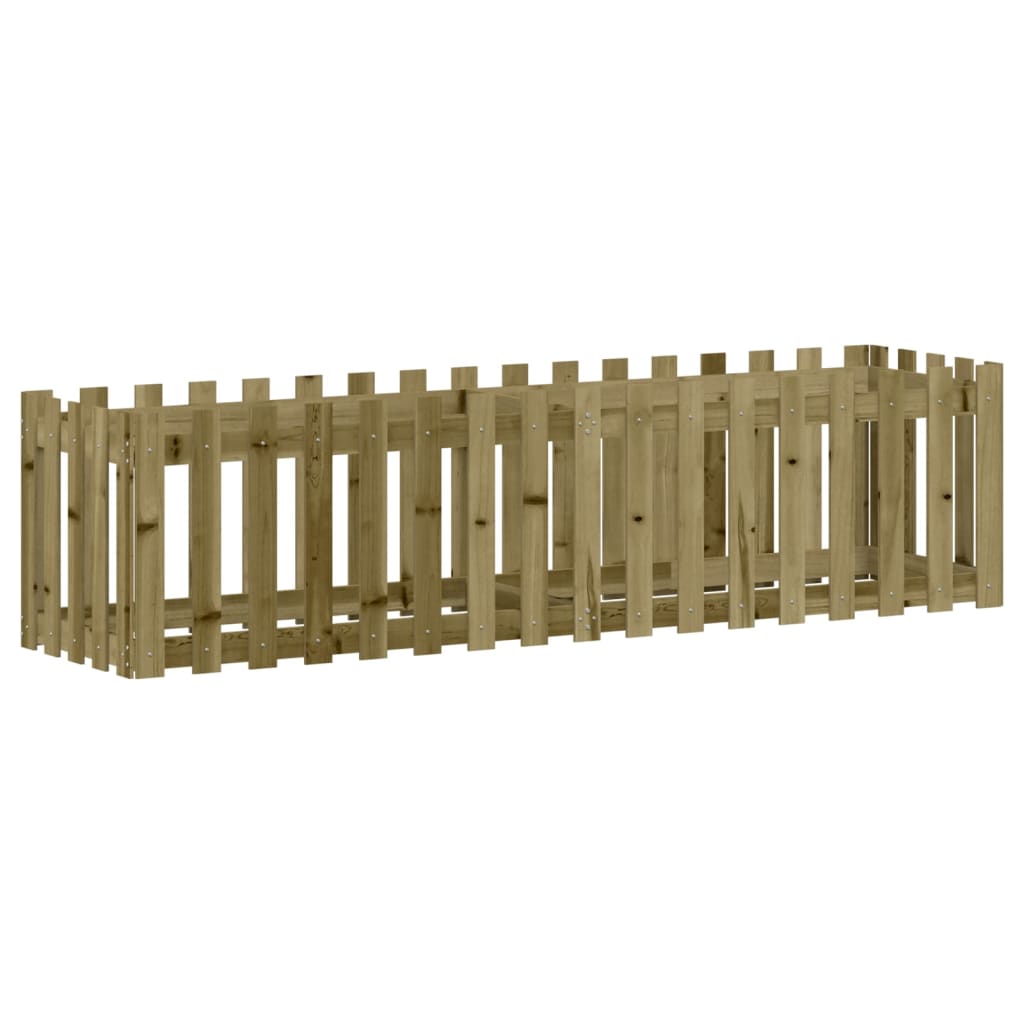 Fioriera da Giardino Recinzione 200x50x50cm Pino Impregnato