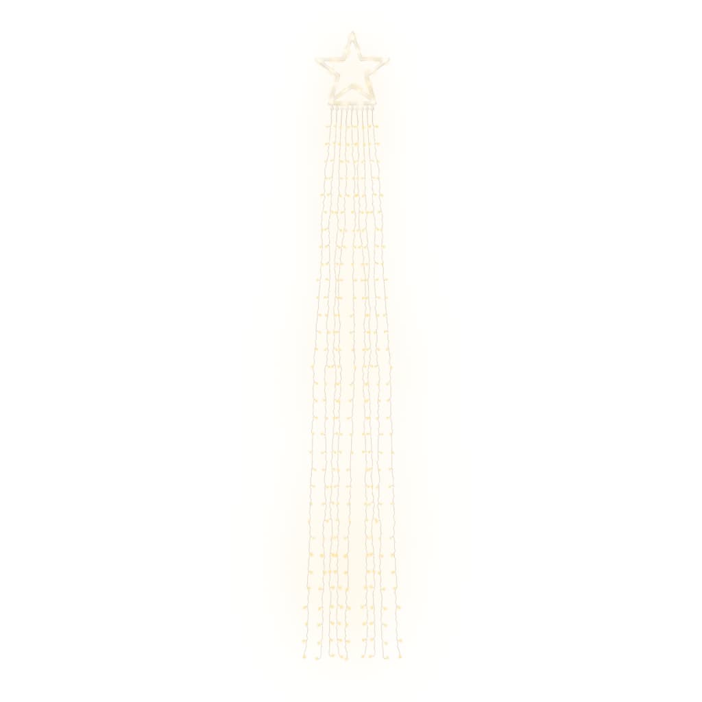Illuminazione per Albero di Natale 320 LED Bianco Caldo 375 cm